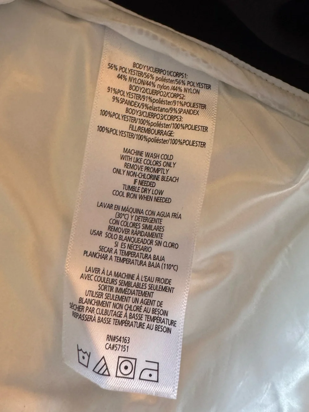 Calvin Klein Performance Mixed Media Coat. Size L